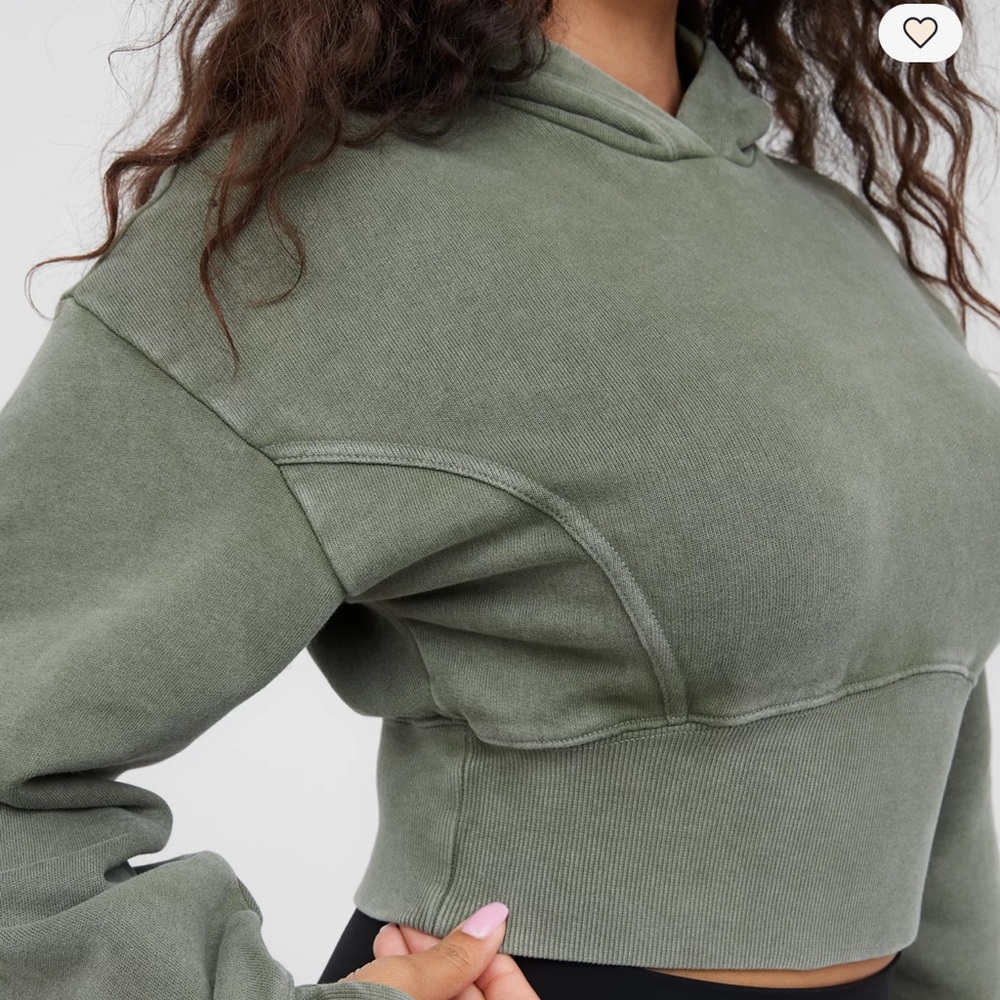 OFFLINE By Aerie Throw-Back Cropped Hoodie - size SMALL